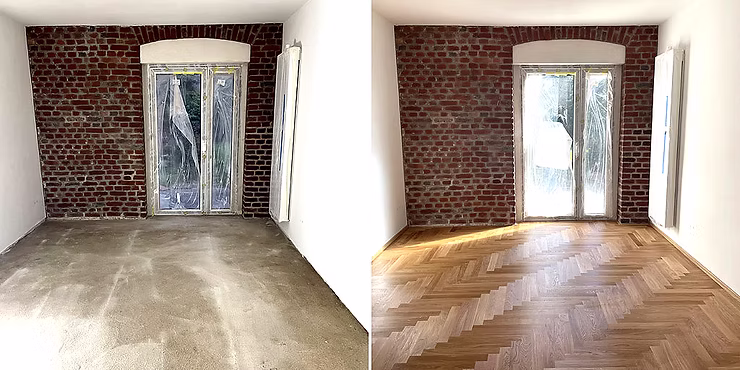 Hochwertiges Bad schwarz und Schiffsboden Eiche Hamburg RAUMWERQ Innenausbau